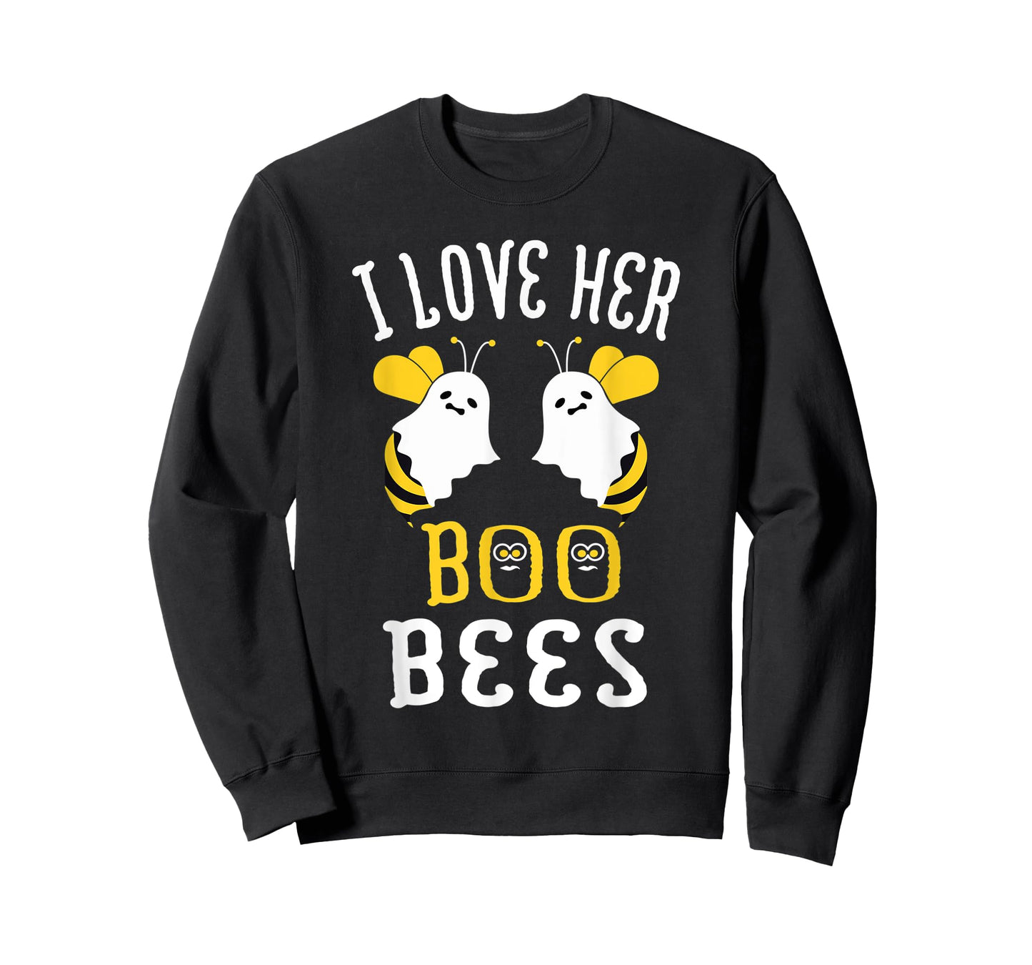 Boo Bees Halloween Couple I Love Her Matching Costume T-Shirt