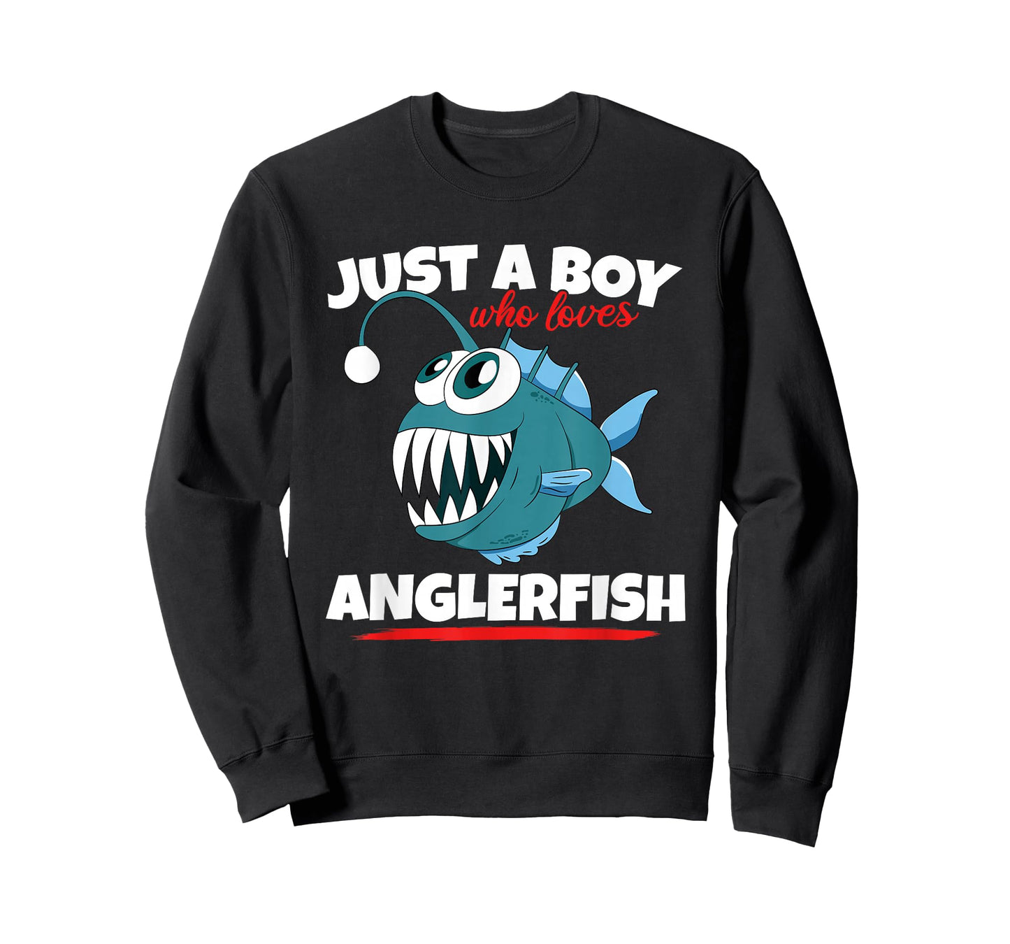 Just A Boy Who Loves Angler Fish Funny Fishing Anglerfish T-Shirt