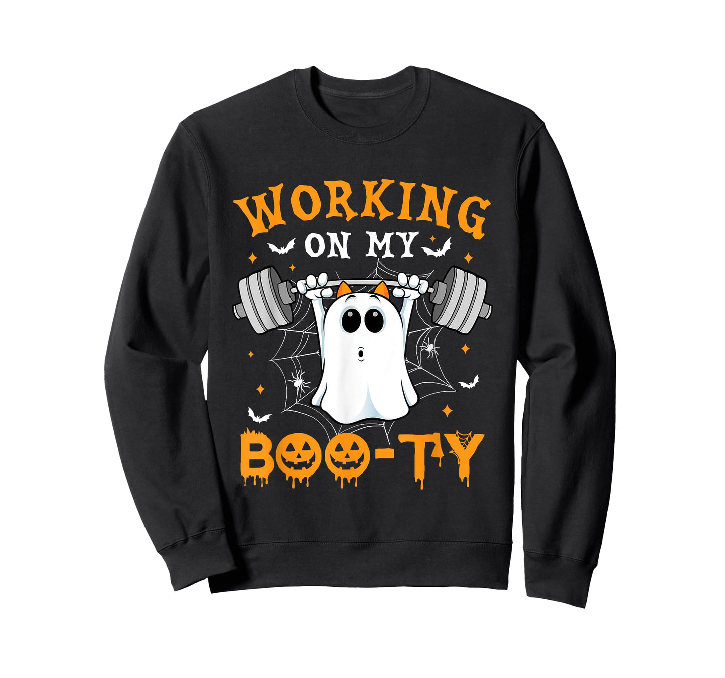 Funny Halloween Working On My Booty Workout Gym T-Shirt