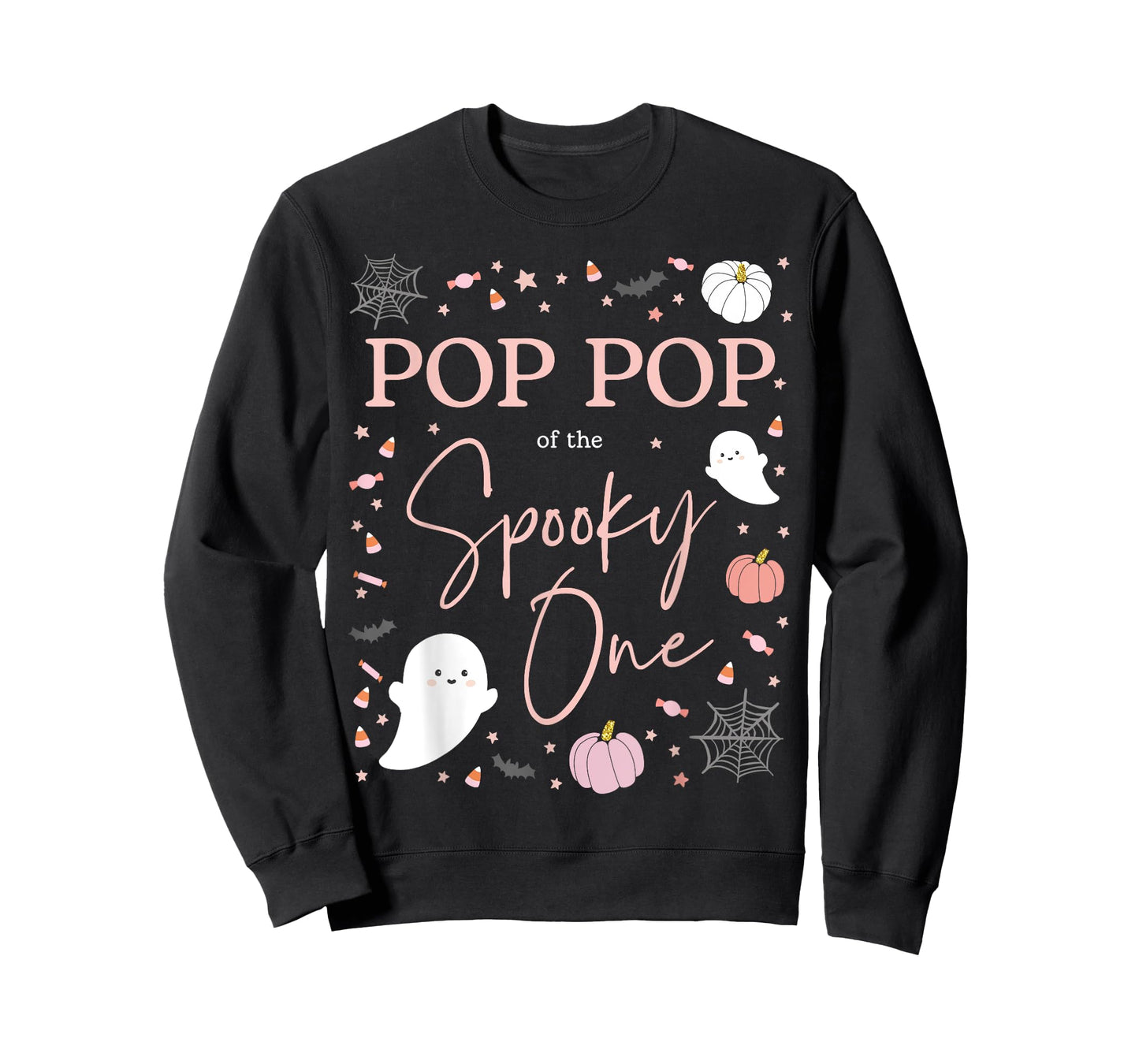 Pop Pop of the Spooky One Girl First Birthday Pink Halloween T-Shirt
