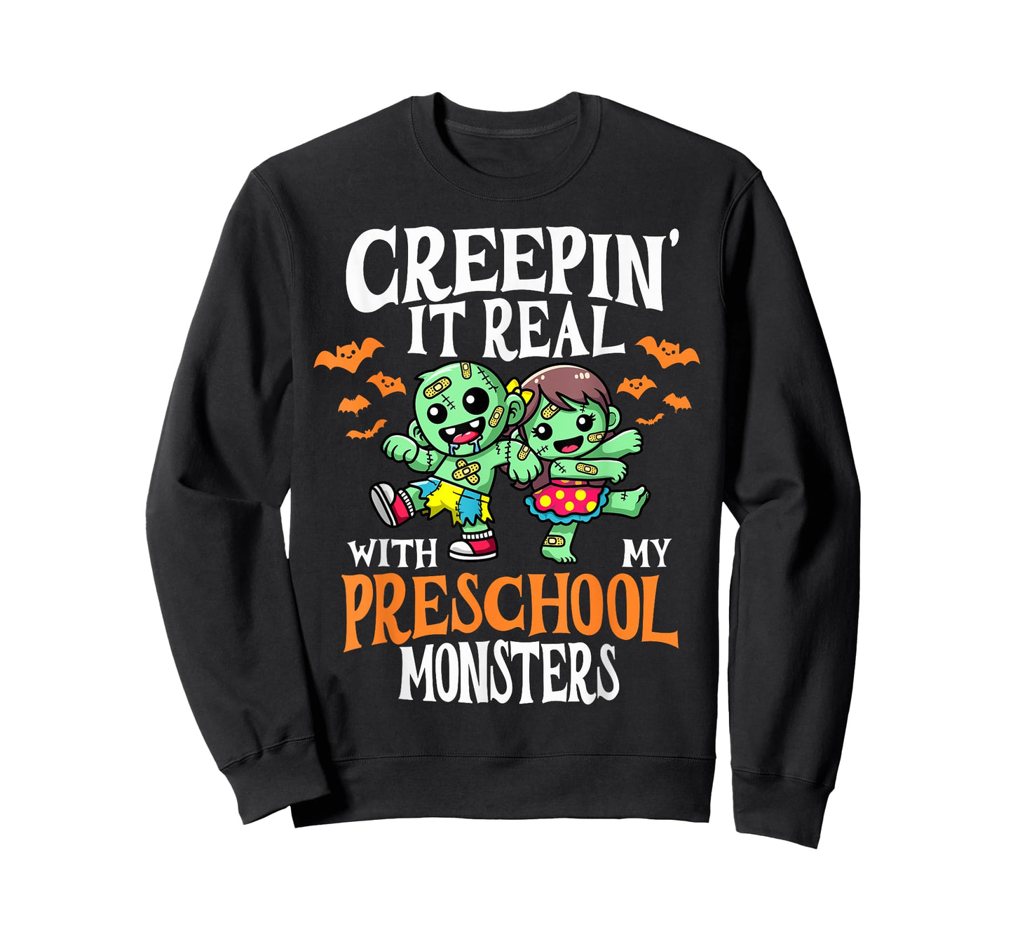 Creepin It Real Monster School Preschool Teacher Halloween T-Shirt