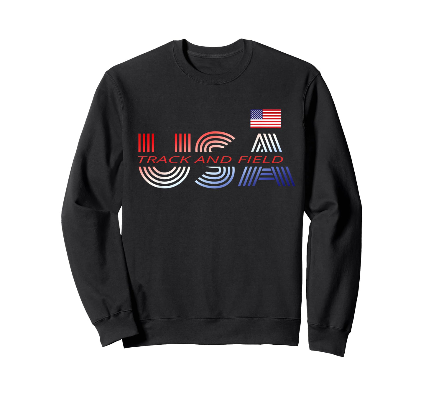 Patriotic USA Team Sports Proud American Track and Field T-Shirt