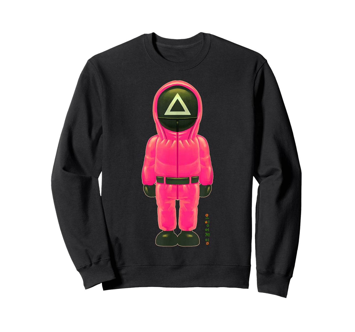 Squid Game The Pink Soldier Full Body Chibi Chest Portrait T-Shirt