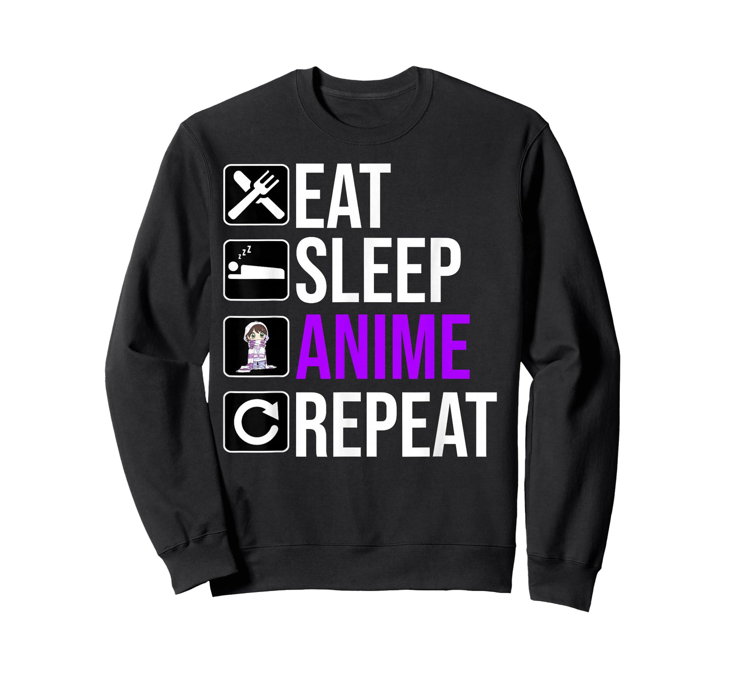 Anime Lover Funny - Eat Sleep Anime Repeat T-Shirt