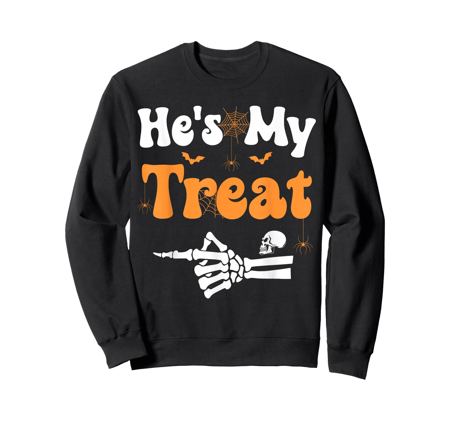 He's My Treat Skeleton Couples Matching Couple Halloween T-Shirt