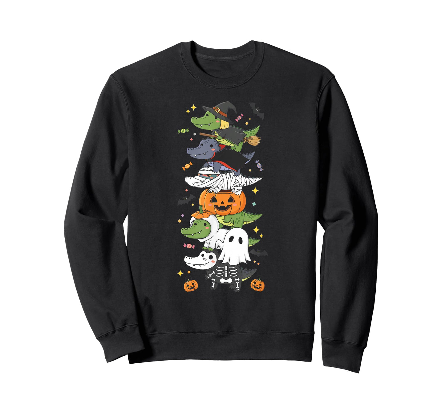 Alligator Witch Vampire Ghost Halloween Kids Mens Womens T-Shirt
