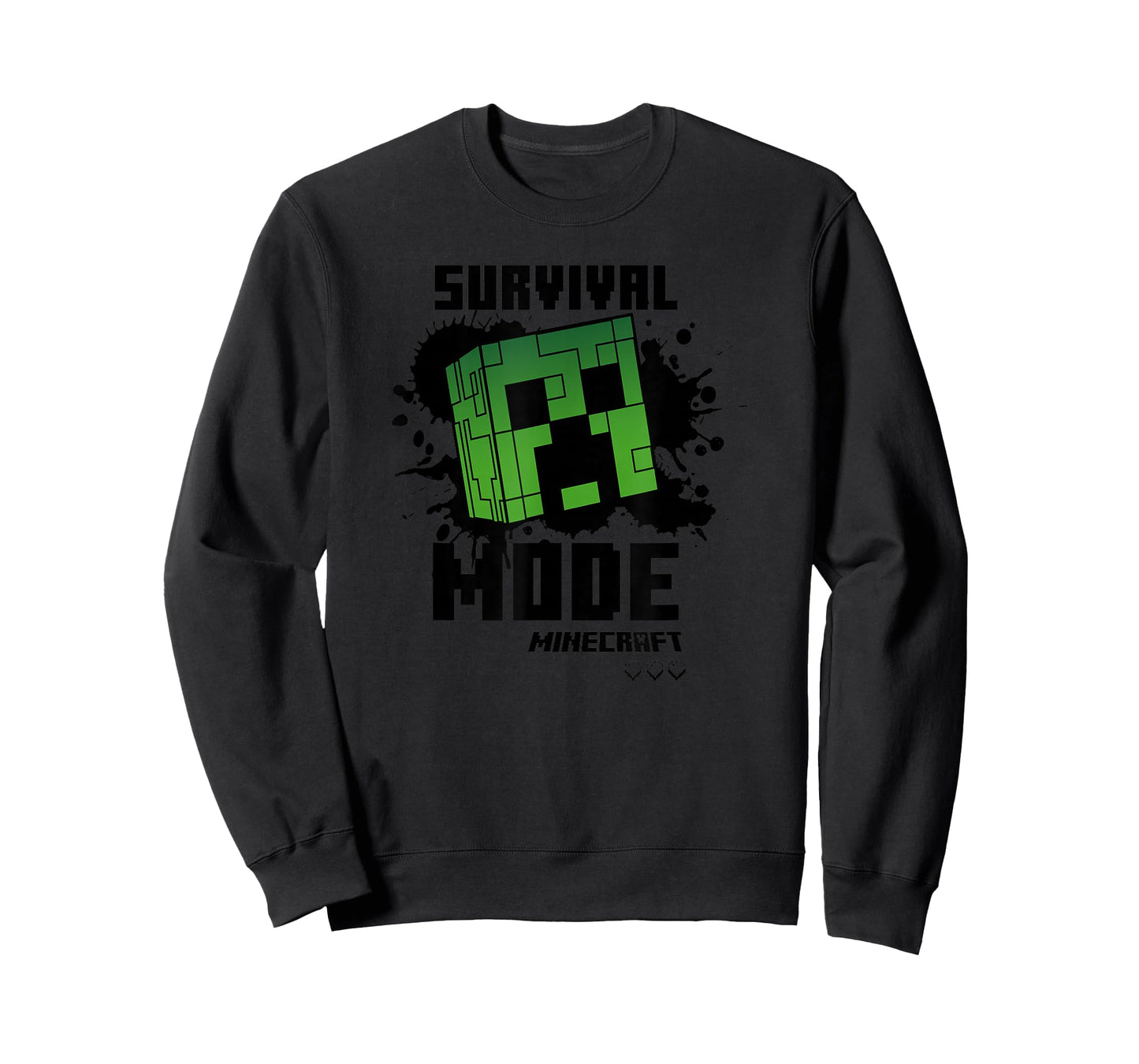 Minecraft Creeper Black Splat Survival Mode T-Shirt
