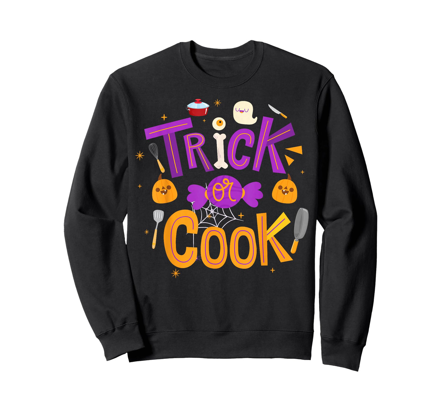 Trick Or Cook Funny Trick Or Treating Chef Cooking Halloween T-Shirt