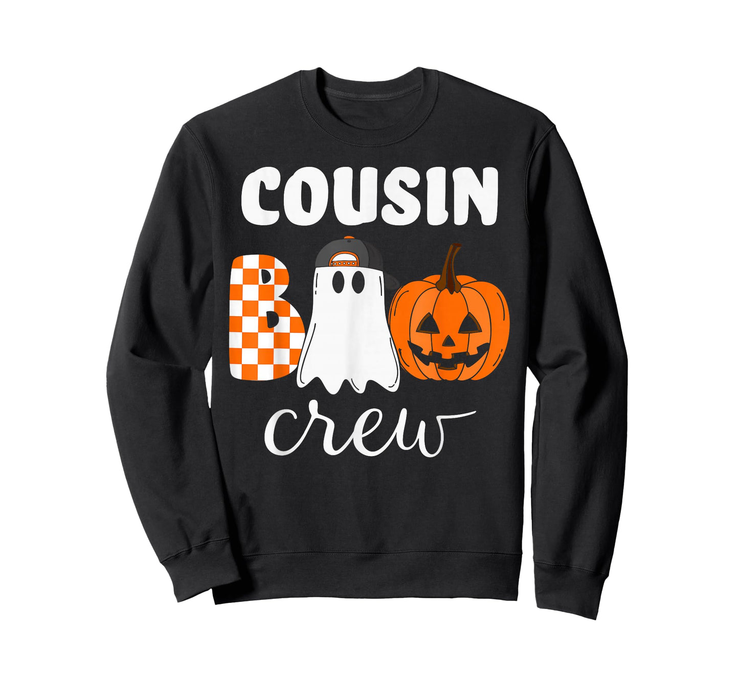 Cousin Boo Crew Halloween Pumpkin T-Shirt