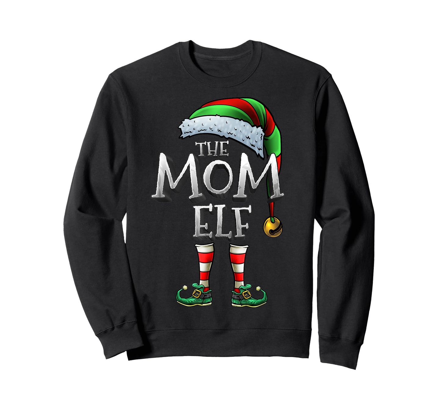 The Mom Elf Shirt Matching Family Funny Christmas Elf Mommy T-Shirt