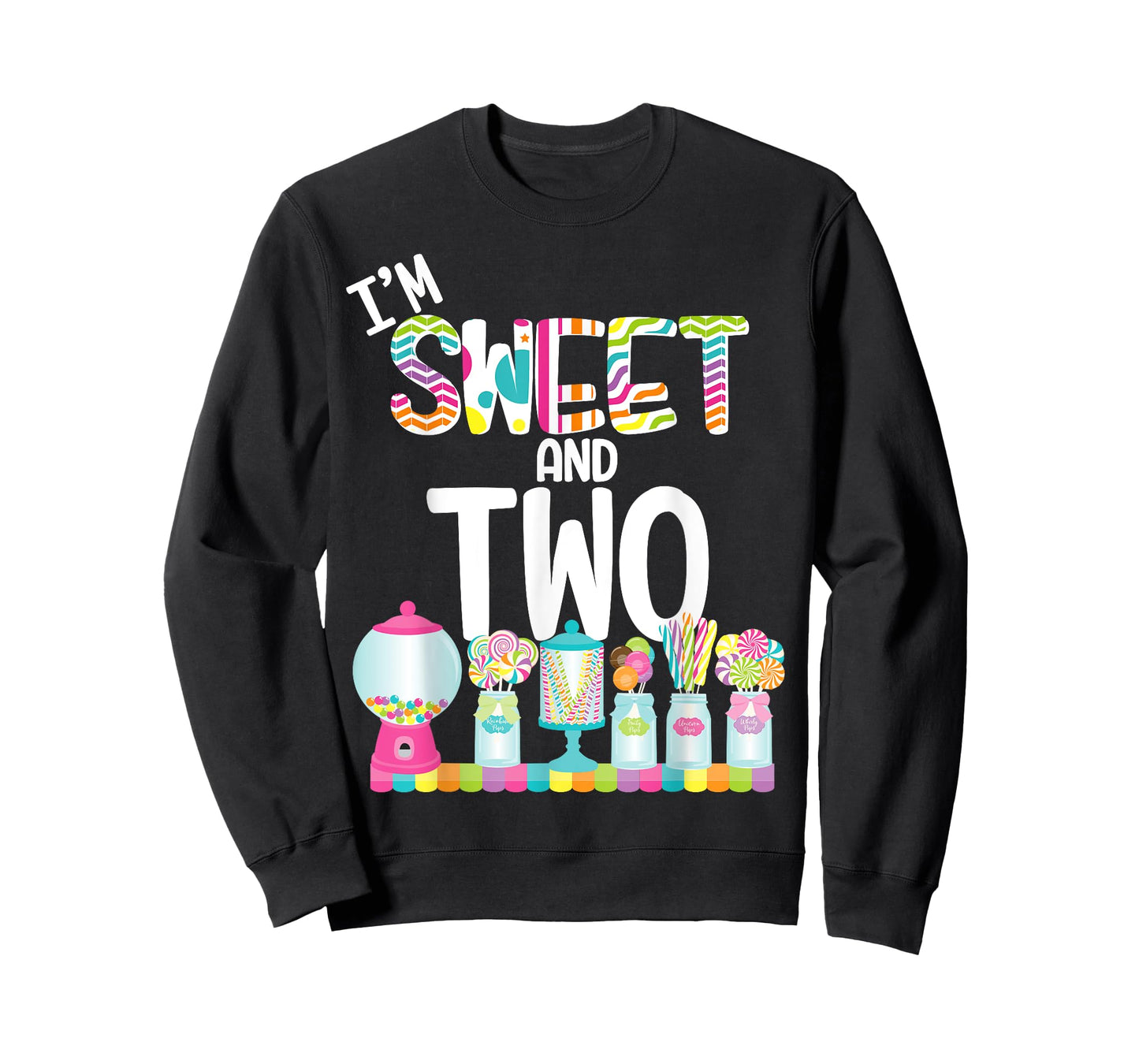 I'm Sweet and Two Candy Theme Birthday Lollipops Gum Candy T-Shirt