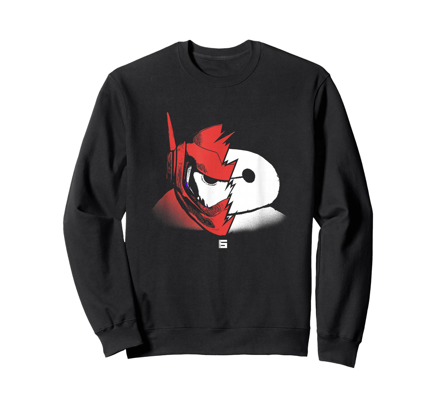 Disney Big Hero 6 Baymax Split Face Epic Shot Distressed T-Shirt