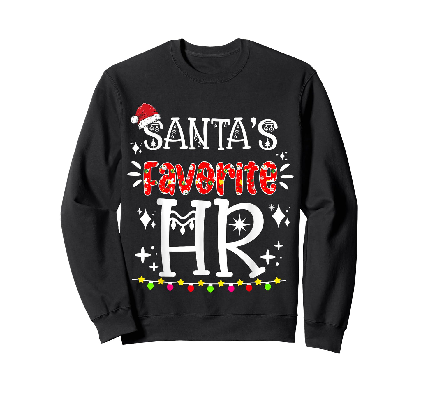 Santa's Favorite HR - Funny HR Christmas Human Resource T-Shirt