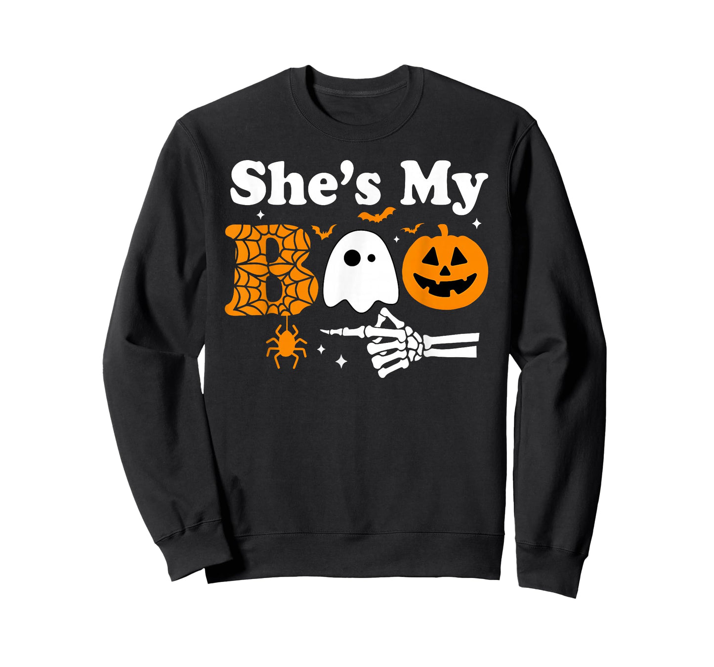 She's My Boo Funny Ghost Jack O Lantern Halloween Couples T-Shirt
