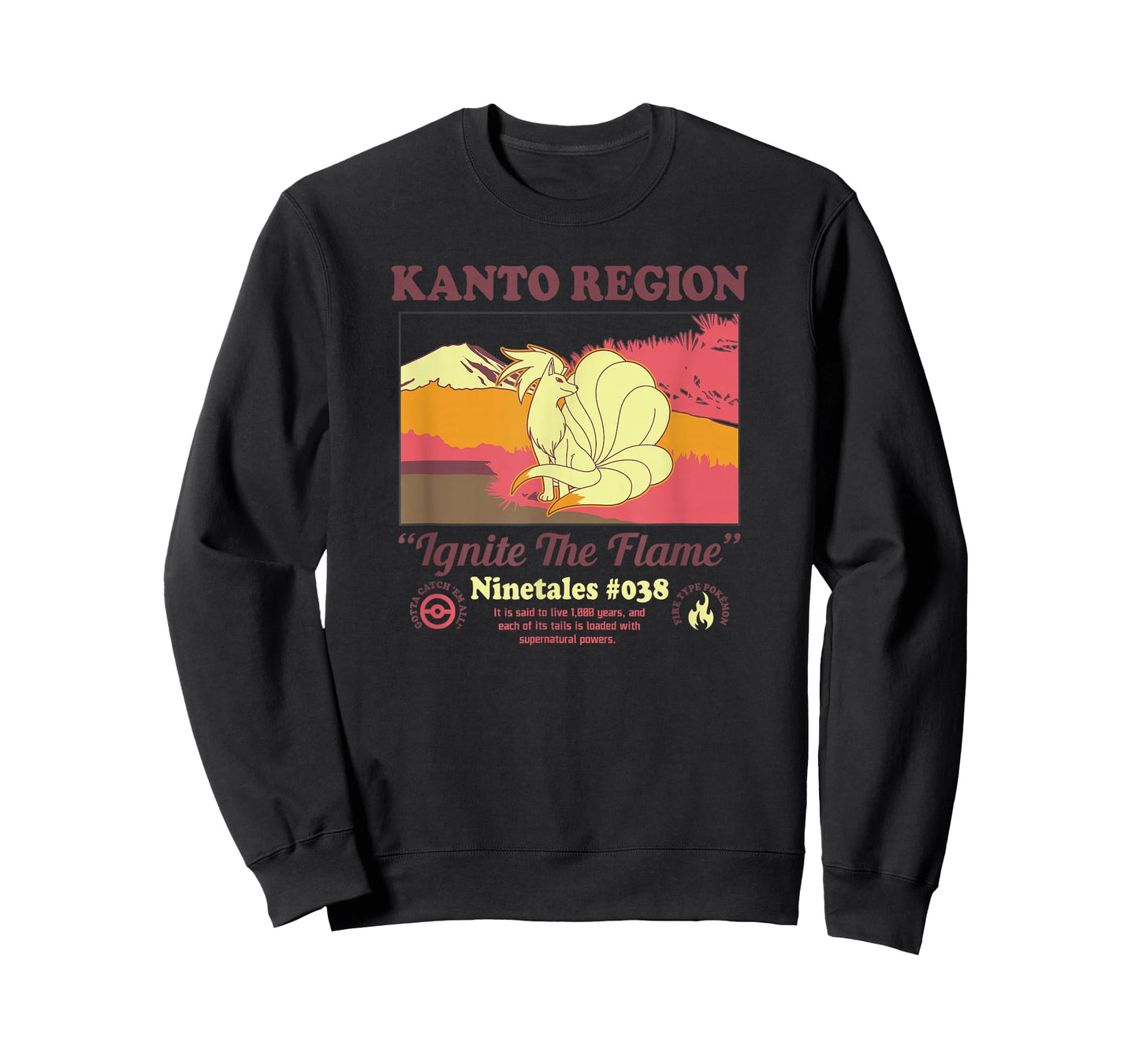 Pokémon Ninetales Kanto Region Ignite The Flame Portrait T-Shirt