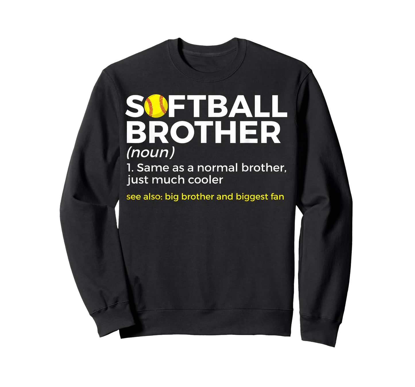 Softball Brother Definition Big Brother And Biggest Fan T-Shirt