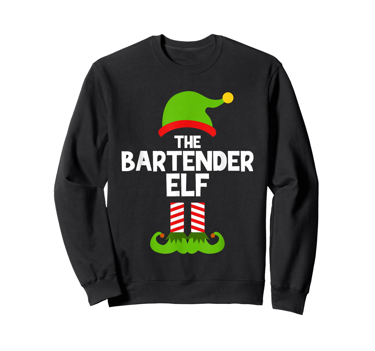 Funny The Bartender Elf Christmas Family Party Pajama T-Shirt