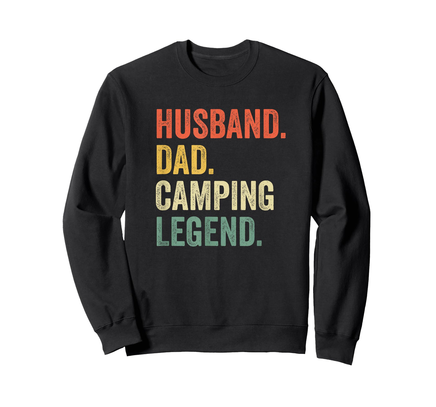 Funny Camper Husband Dad Camping Legend Vintage Father's Day T-Shirt