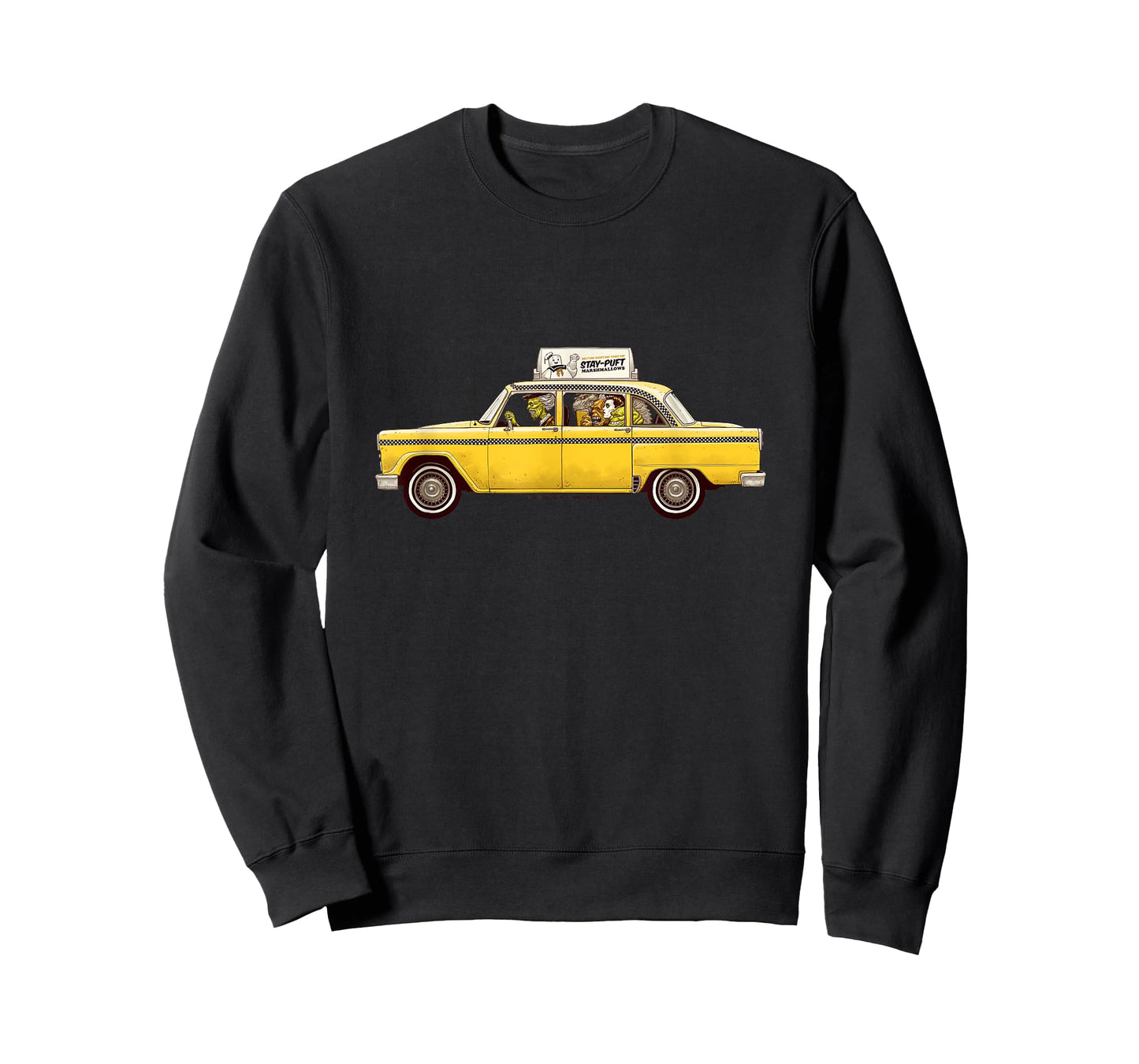 Ghostbusters Ghouls in Taxi Retro Movie T-Shirt