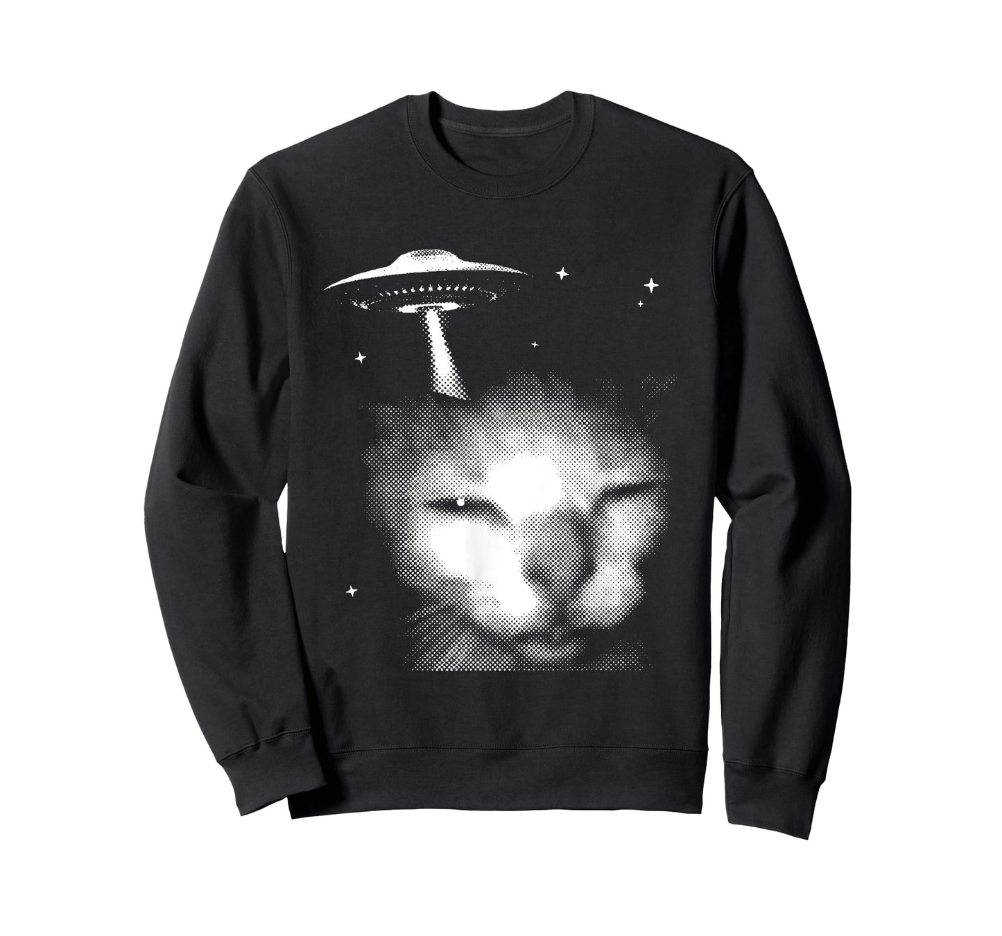 Y2k Alien UFO Cat Vintage 90s Retro Silly Cats Cat Lover T-Shirt
