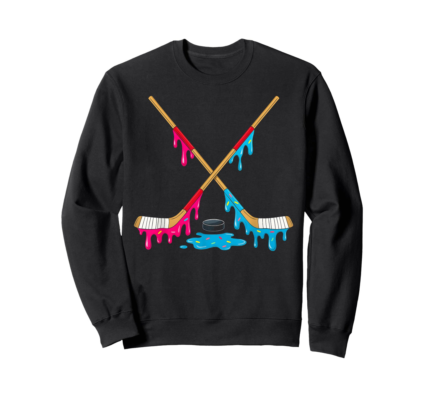 Hockey Ice Cream Drip Boys Ice Hockey Youth Players T-Shirt