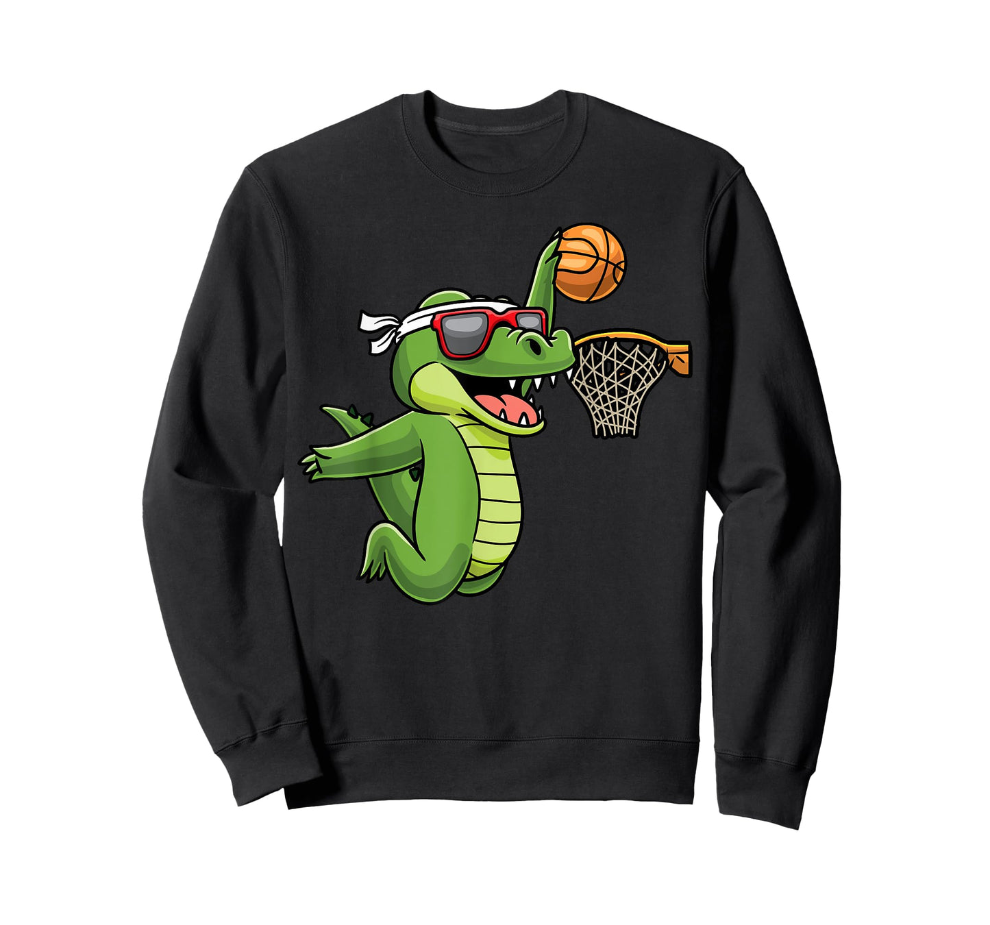 Crocodile Playing Basketball Alligator Basketball Player T-Shirt