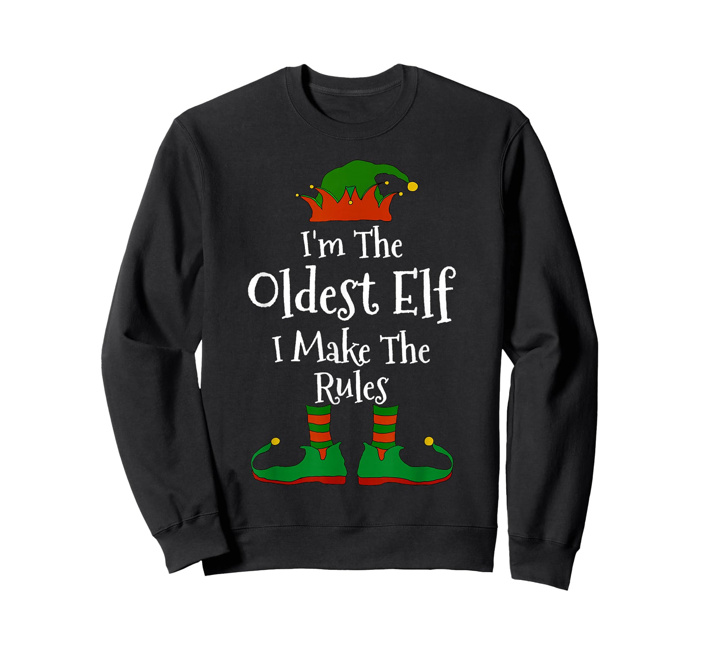 I'm The Oldest Elf Family Matching Funny Christmas T-Shirt