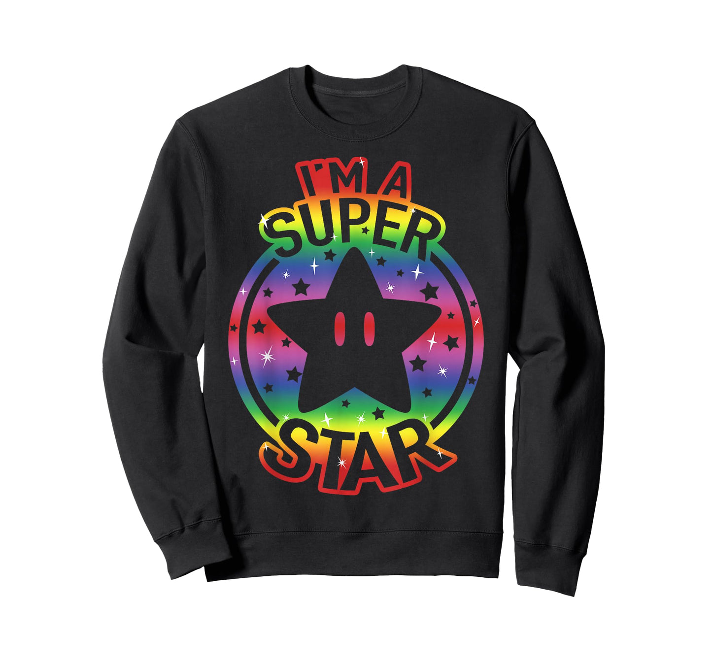 Super Mario Pride I'm A Super Star Rainbow Vintage Nintendo T-Shirt