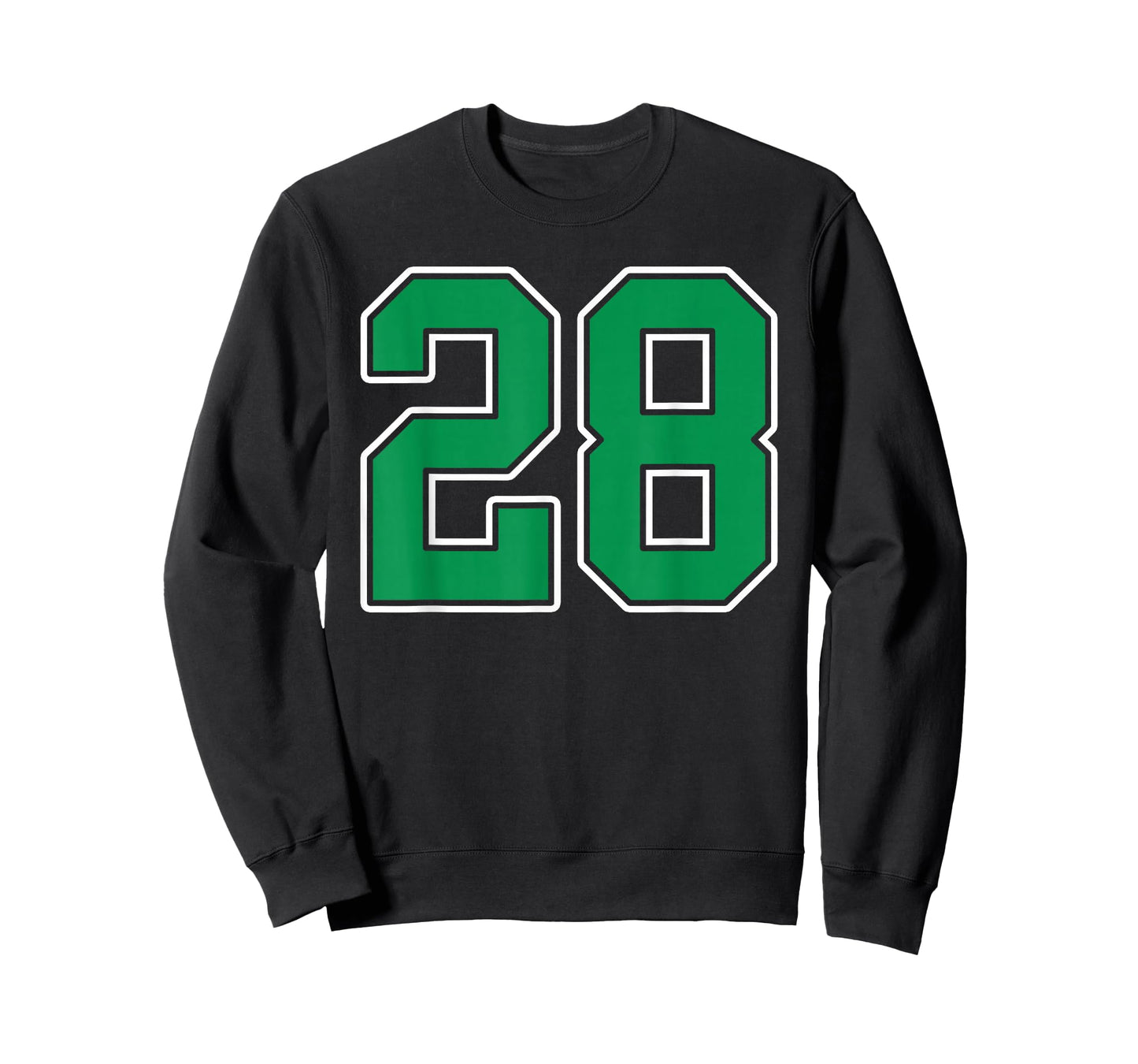 Kelly Green White Number 28 Jersey Player Uniform #28 T-Shirt