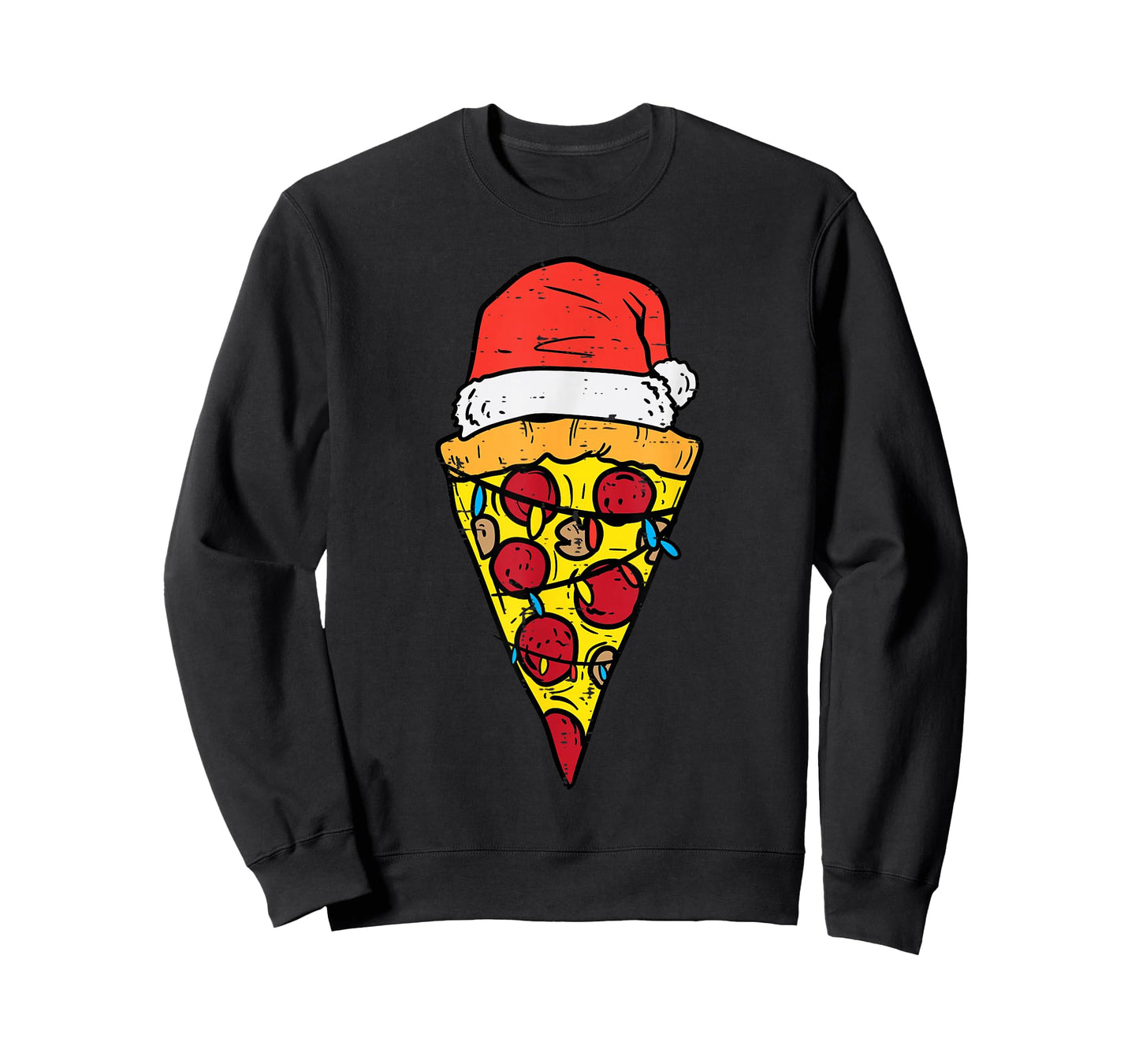 Christmas Pizza Slice Santa Funny Xmas Food Men Women Kids T-Shirt