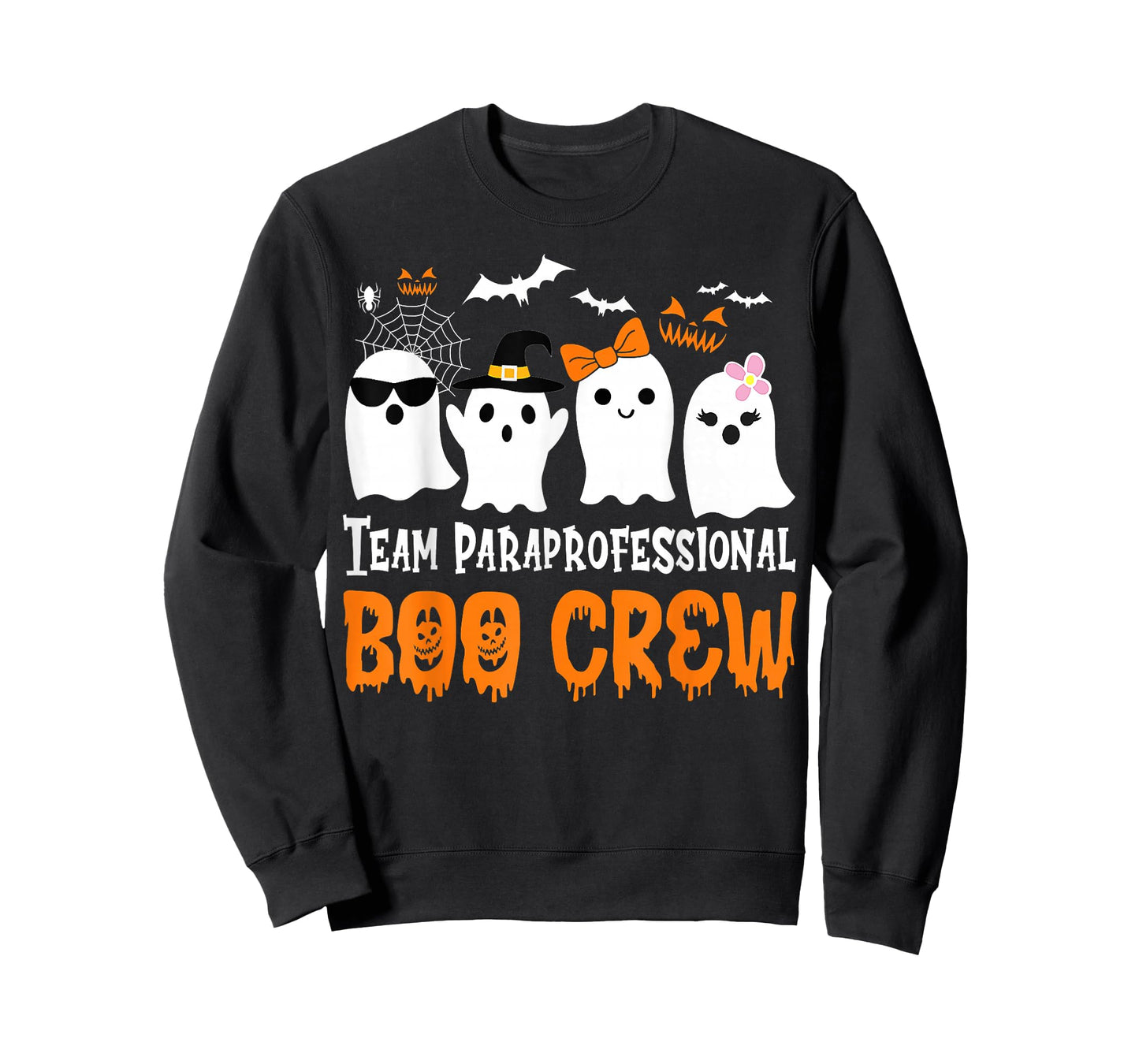 Team Paraprofessional Boo Crew Pumpkin Scary Halloween T-Shirt