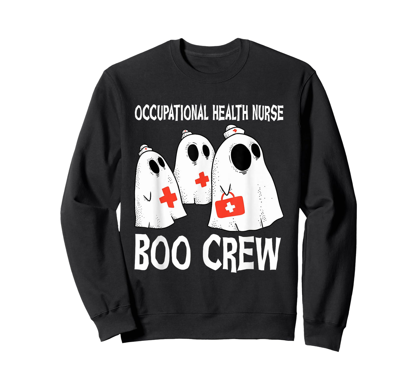Spooky Occupational Health Nurse Boo Crew Halloween Costume T-Shirt