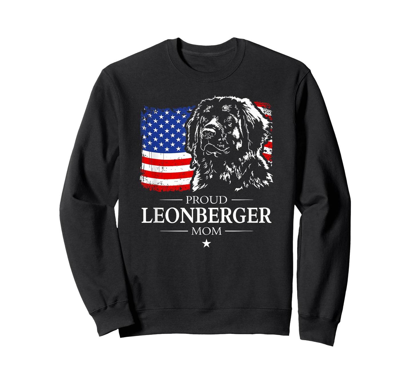 Proud Leonberger Mom American Flag patriotic gift dog T-Shirt