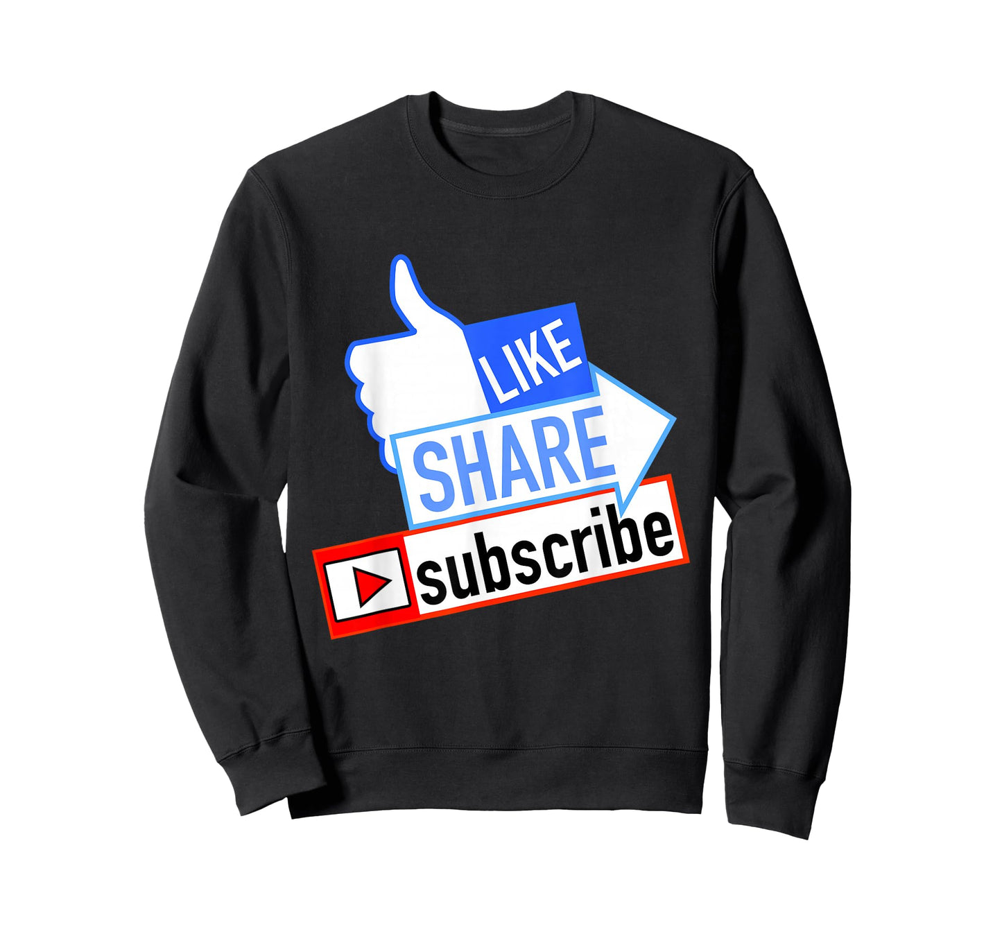 Social Media Like Share Subscribe T-Shirt