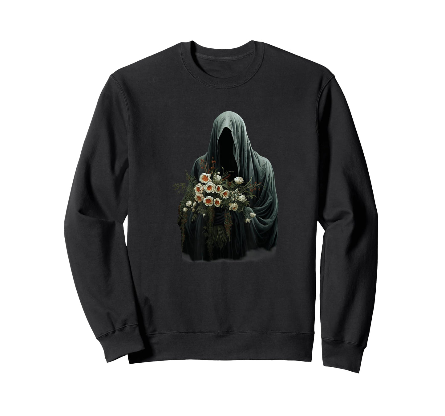 Halloween Costume Vintage Floral Ghost Pumpkin Funny Graphic T-Shirt
