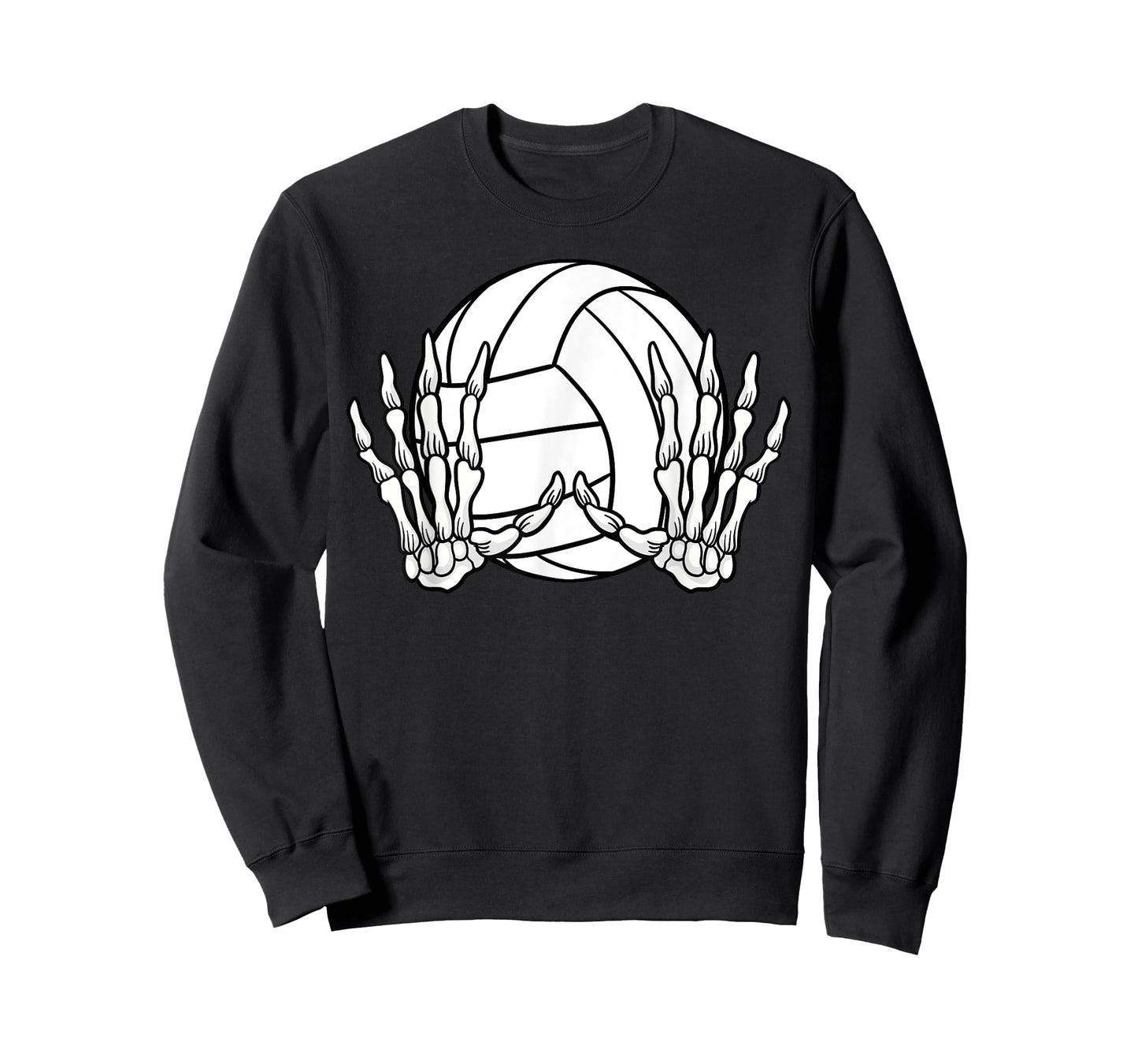 Volleyball Sport Halloween Skeleton Hand T-Shirt