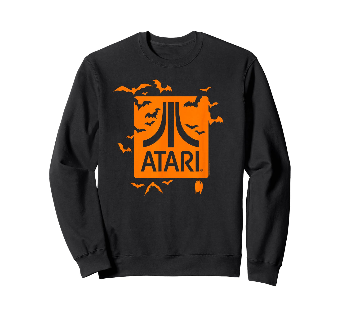 Atari Halloween Bats Orange Logo Vintage Video Game T-Shirt