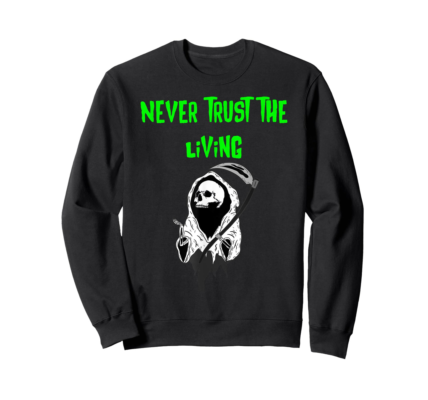 Spooky goth ghost with the most never trust the living T-Shirt