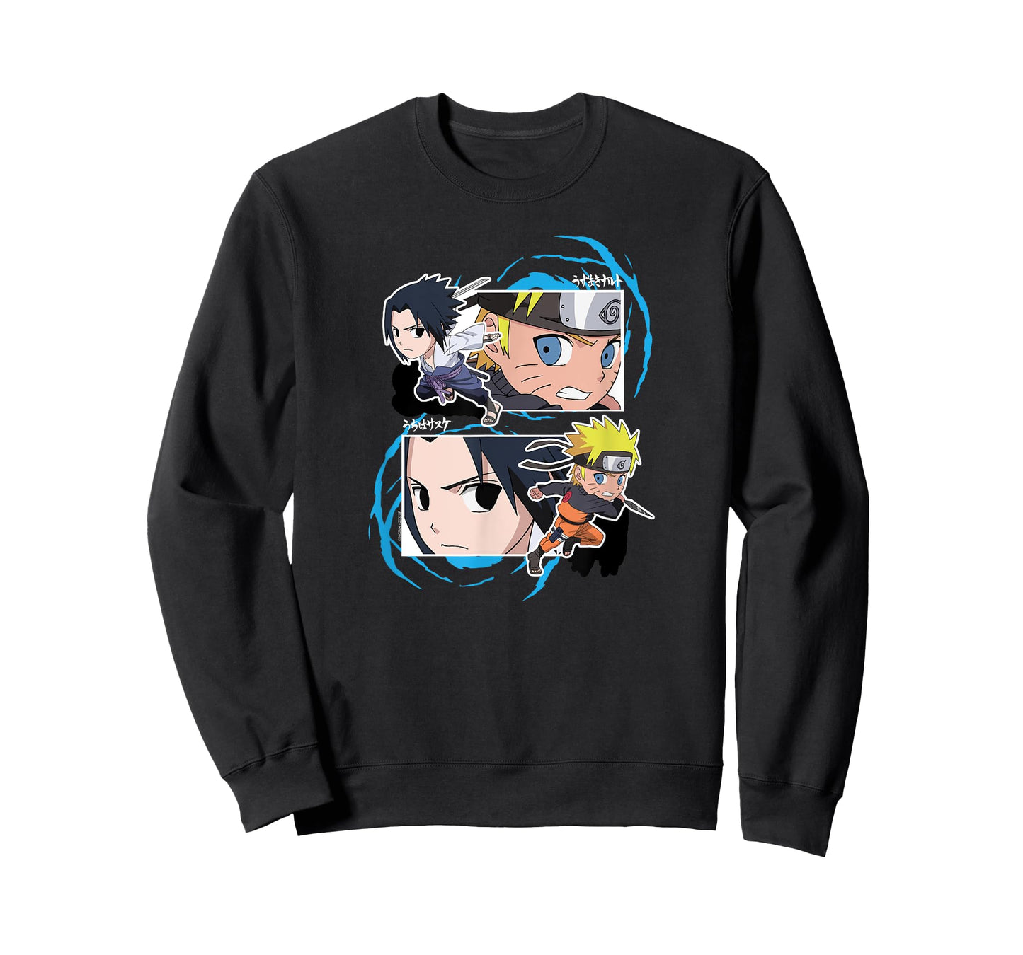 Naruto and Sasuke SD Fight Frames Anime T-Shirt
