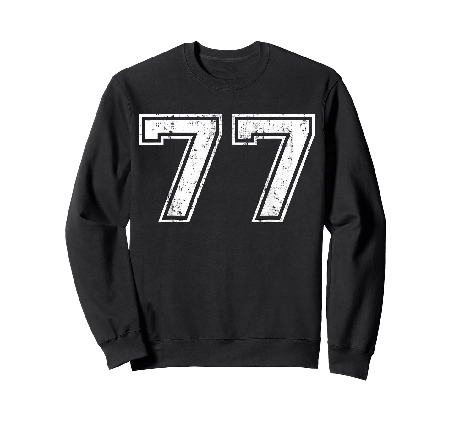 Number 77 Distressed Vintage Seventy Seven Sports Practice T-Shirt