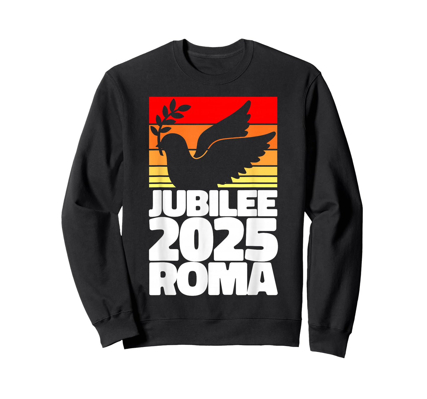 Jubilee 2025 Roma Peace Dove Striped Sunrise Holy Faith Year T-Shirt