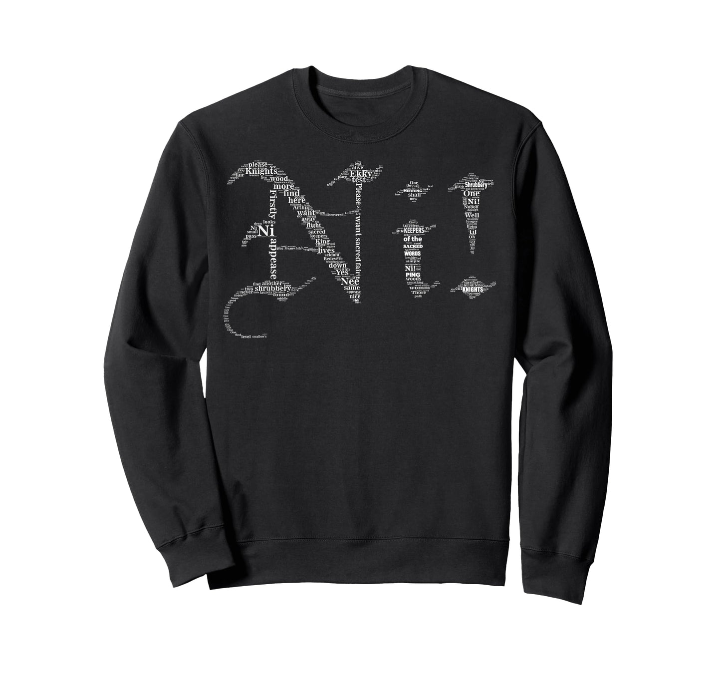 Knights Who Say Ni! Typography Holy Grail Knights of Ni! T-Shirt