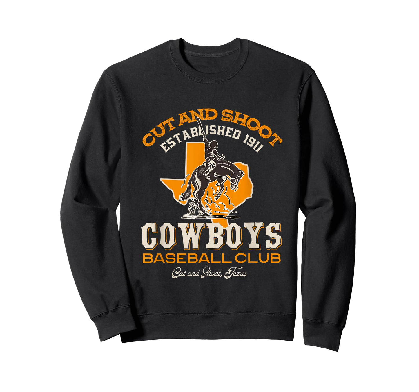 Cut and Shoot Texas Cowboys Retro Minor League Baseball Team T-Shirt