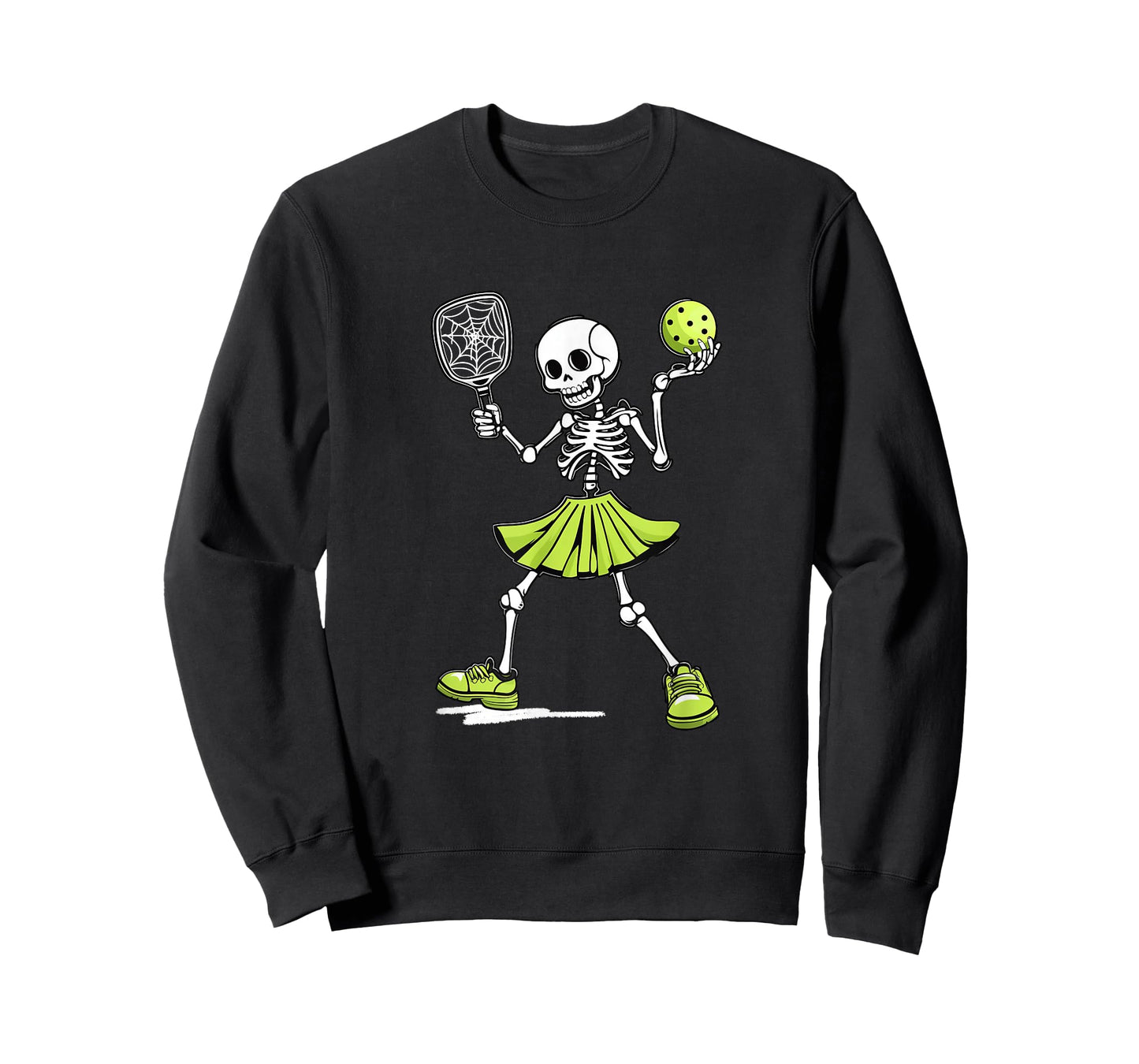 Spooky Pickleball Halloween Skeleton Costume Women T-Shirt