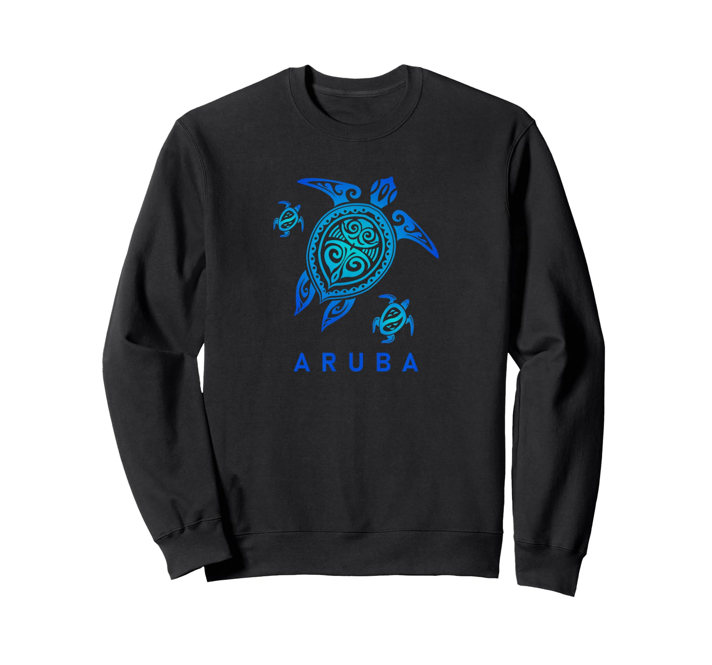 Aruba T-Shirt Sea Blue Tribal Turtle T-Shirt