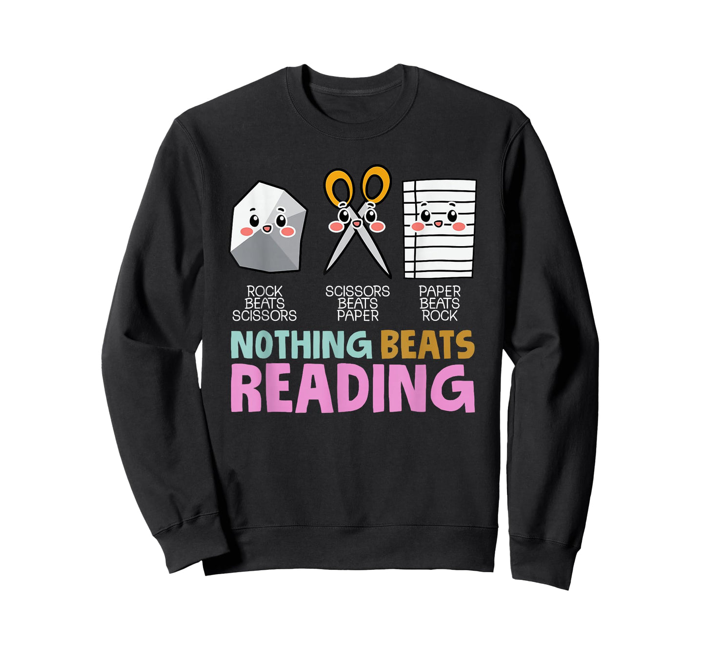 rock paper scissor nothing beats reading T-Shirt