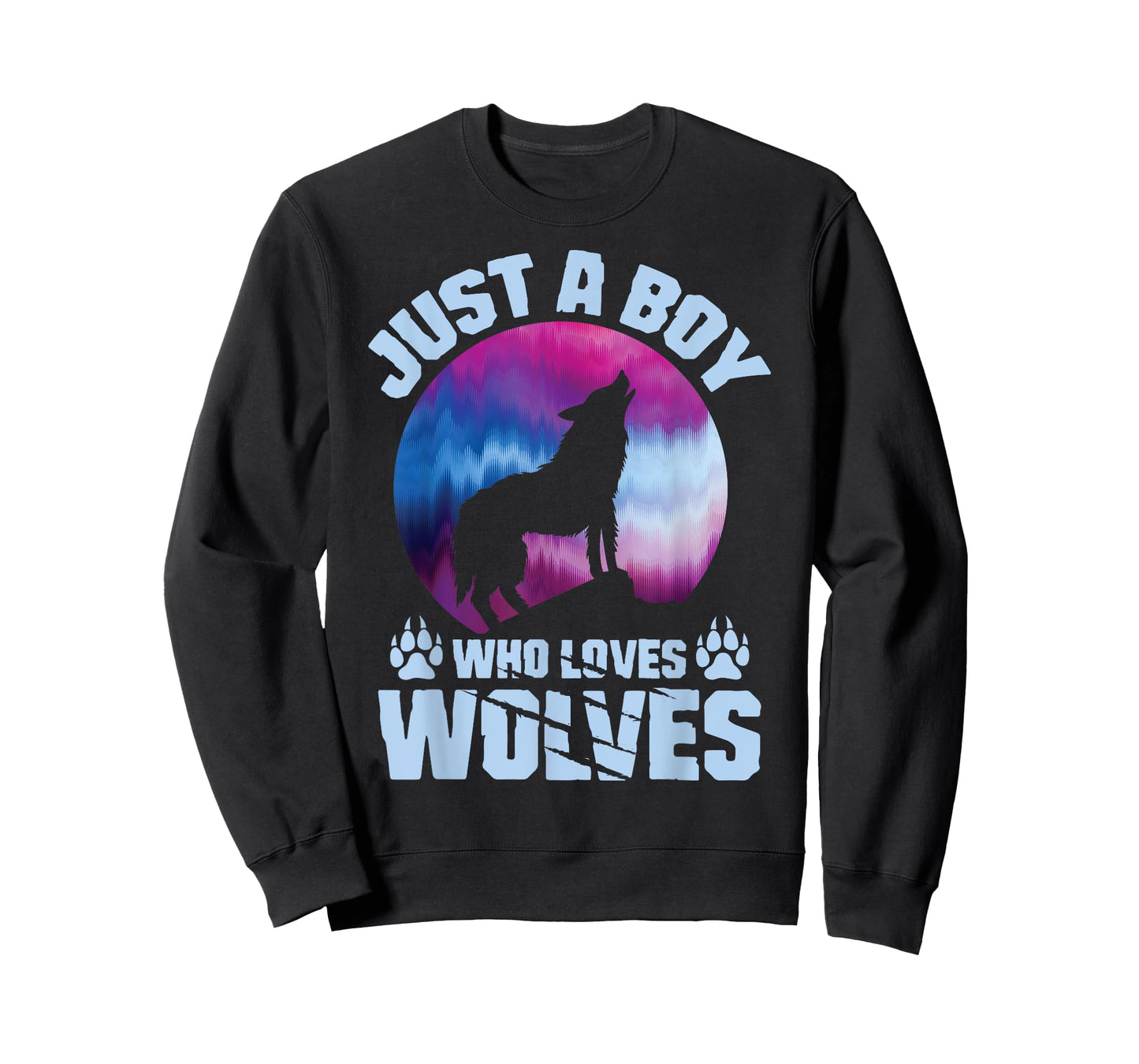 Just A Boy Who Loves Wolves Shirt Wolves Lover Boys Kids T-Shirt