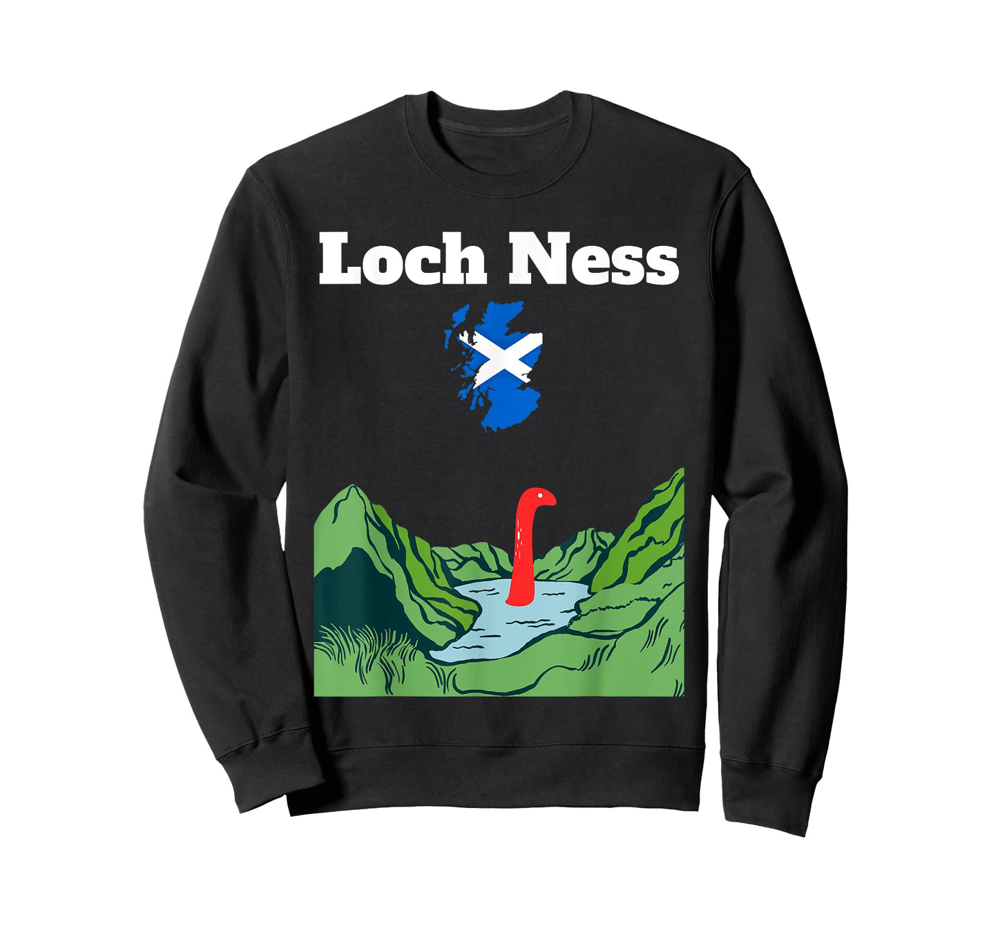 Loch Ness souvenir monster Nessie Scotland map Highland T-Shirt