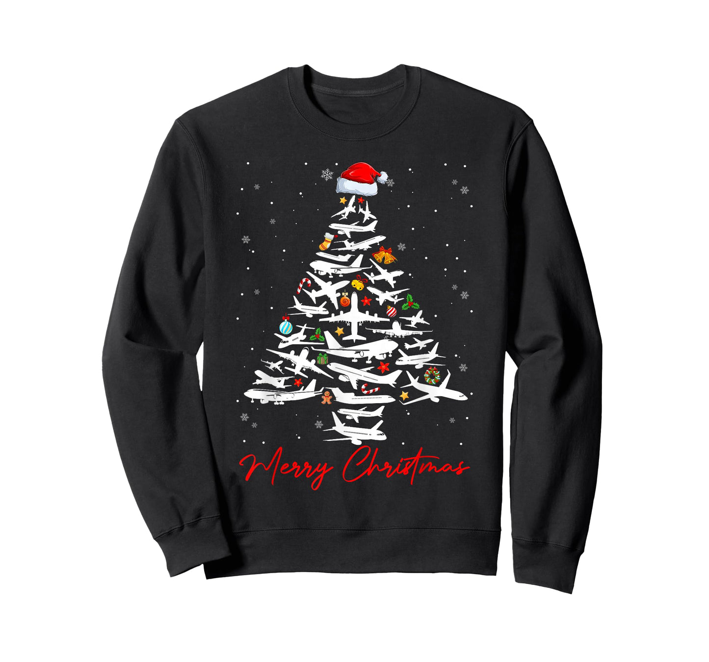 Christmas Tree Airplanes Pilots Merry Christmas Men Boys T-Shirt