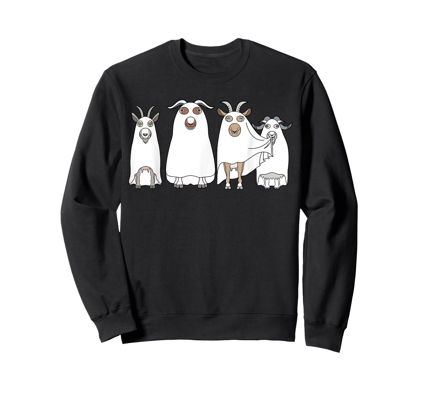 Goat Ghost Halloween Farmer Goat Lover Scary Spooky Season T-Shirt